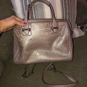 Coach floral cutout design satchel